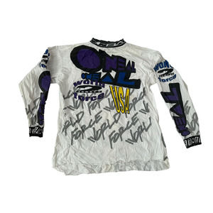 Vintage 90s O'Neal Newell #23 World Force USA L/S Motocross XL Jersey Shirt VTG